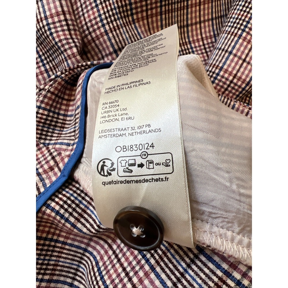 Maeve Anthropologie The Avery Pleated Plaid Wide Leg Pants Sz 8 Preppy Academia - Picture 9 of 10